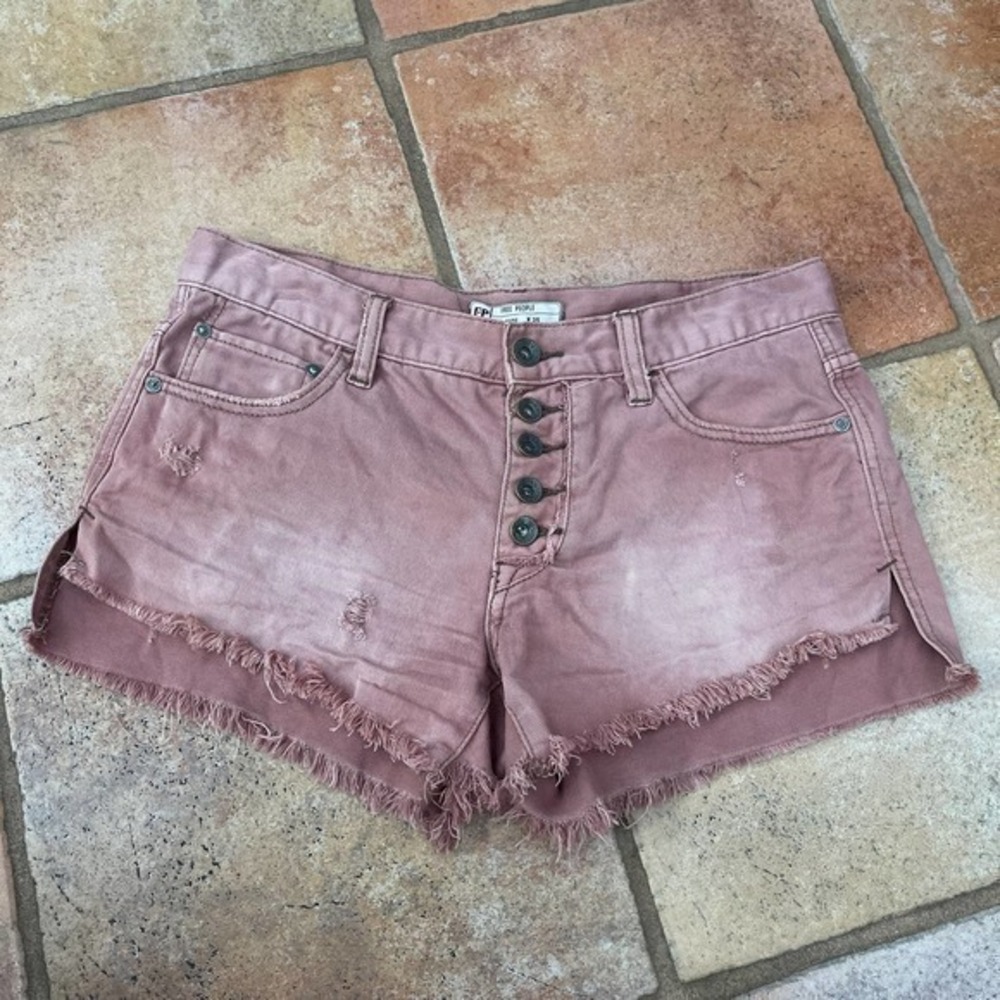 Free people cut offs button fly